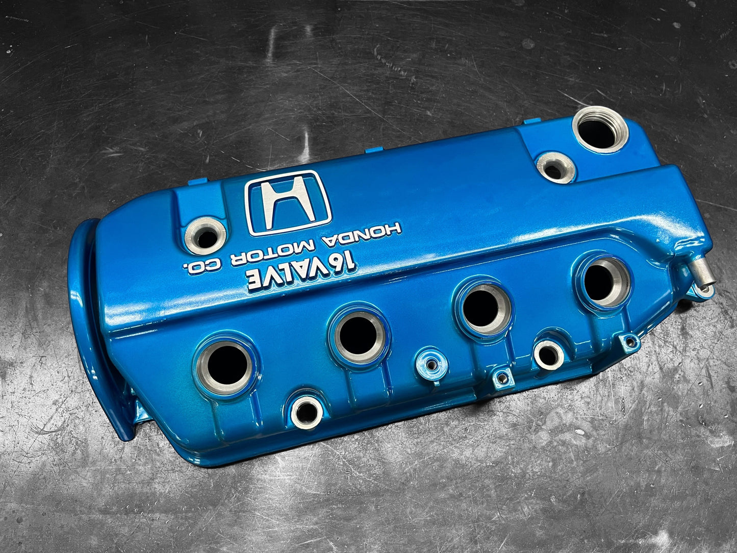 Honda D-Series D15 D16 1988-1995 Civic CRX Si Valve Cover Powder Coated Candy Light Blue