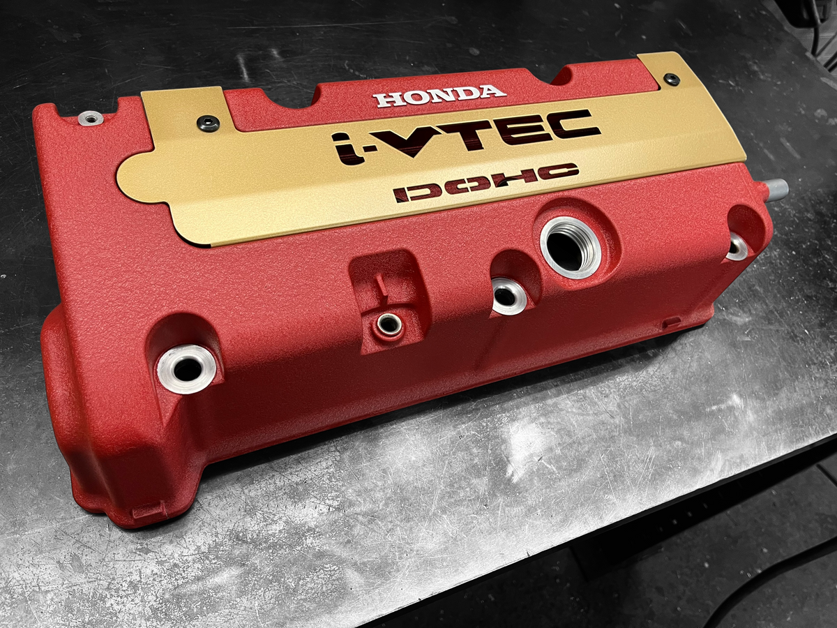 K20 K24 COIL PACK COVER FOR K-SERIES ALUMINUM POWDER COATED SATIN GOLD i-VTEC