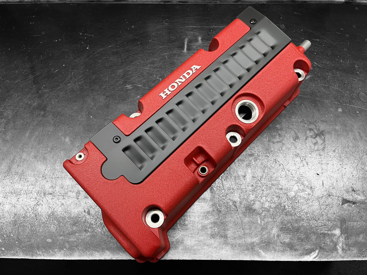 Honda K-Series K20 K24 Civic Si RSX TSX Louvered Coil Cover Matte Black Powder Coated