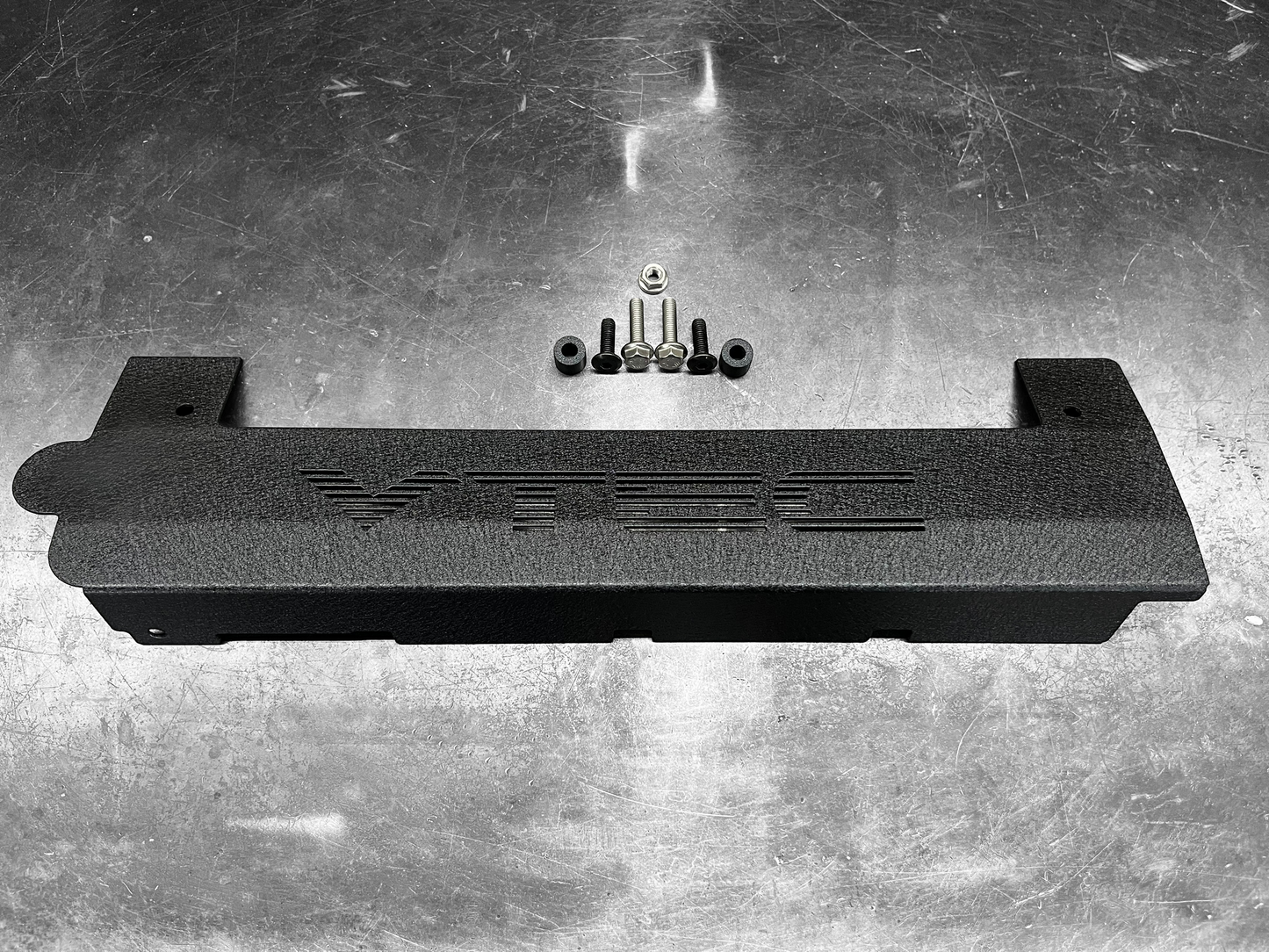 K20 K24 COIL PACK COVER FOR K-SERIES ALUMINUM POWDER COATED WRINKLE BLACK "VTEC" Ver. 1