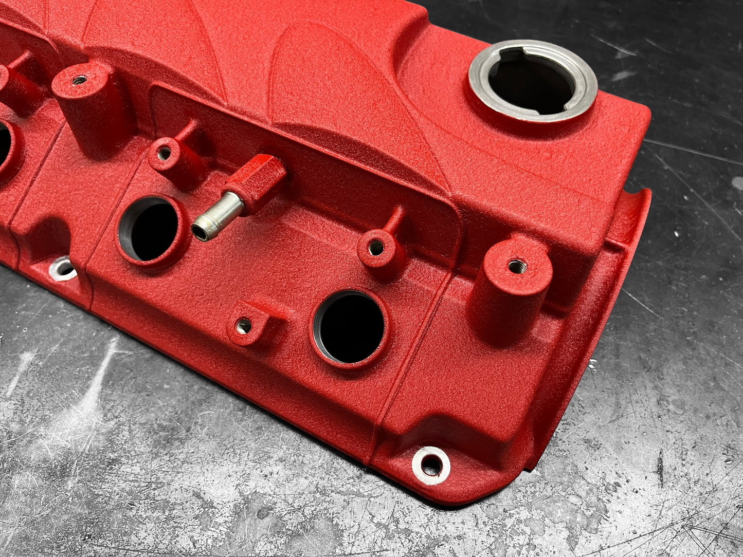 04-12  Mitsubishi Eclipse Galant Lancer Valve Cover 2.4 MIVEC 4G69 Powder Coated Wrinkle Red