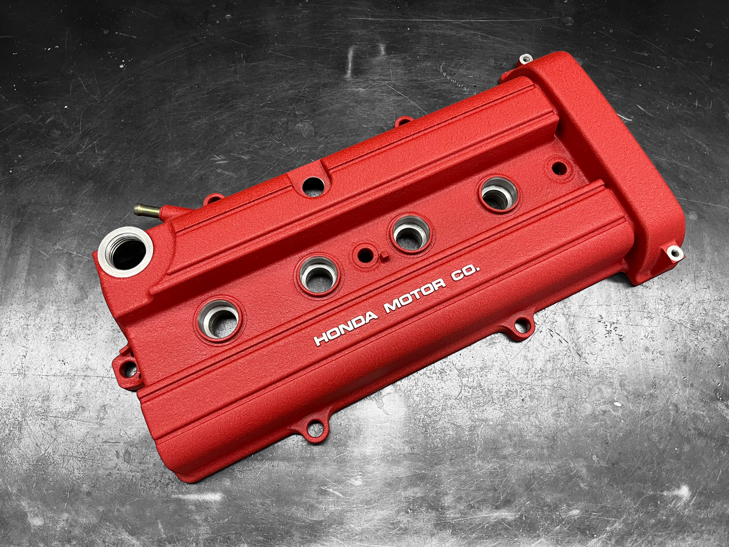 HONDA B18 B20B B SERIES ACURA OEM VALVE COVER LS POWDER COATED WRINKLE RED