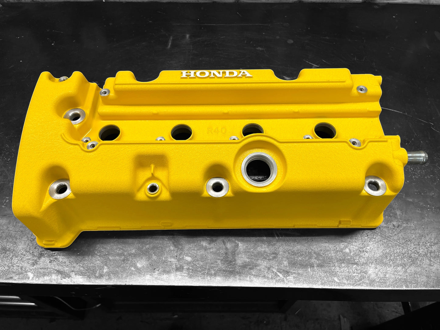 Honda K SERIES K24Z CIVIC SI 9TH GEN VALVE COVER POWDER COATED WRINKLE YELLOW