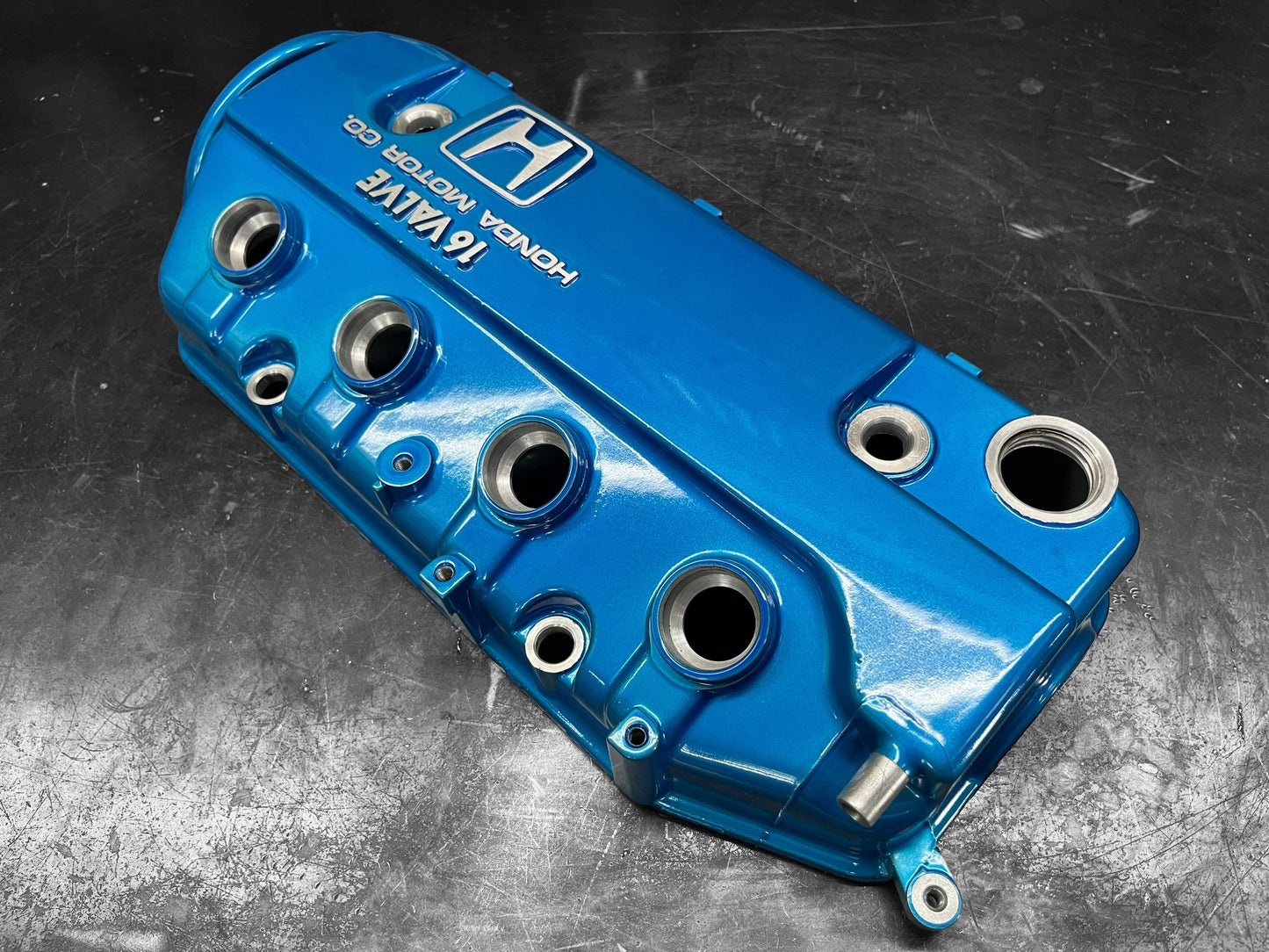 Honda D-Series D15 D16 1988-1995 Civic CRX Si Valve Cover Powder Coated Candy Light Blue