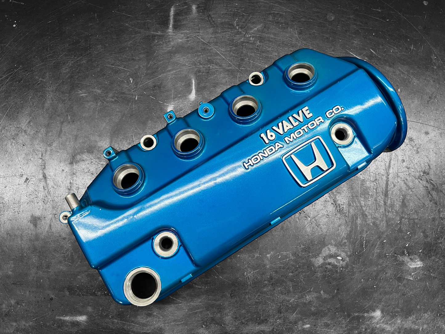 Honda D-Series D15 D16 1988-1995 Civic CRX Si Valve Cover Powder Coated Candy Light Blue