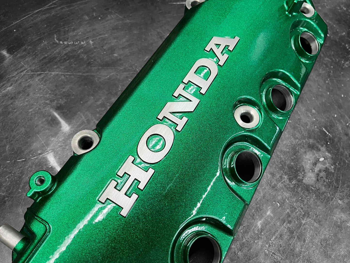 1992-2000 Honda Civic D Series Valve Cover Powder Coated Illusion Green