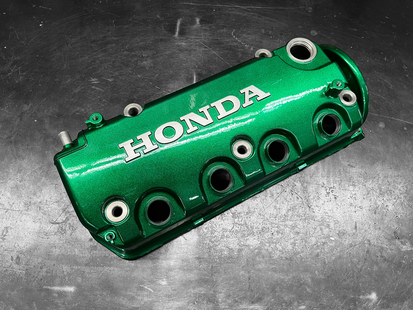 1992-2000 Honda Civic D Series Valve Cover Powder Coated Illusion Green