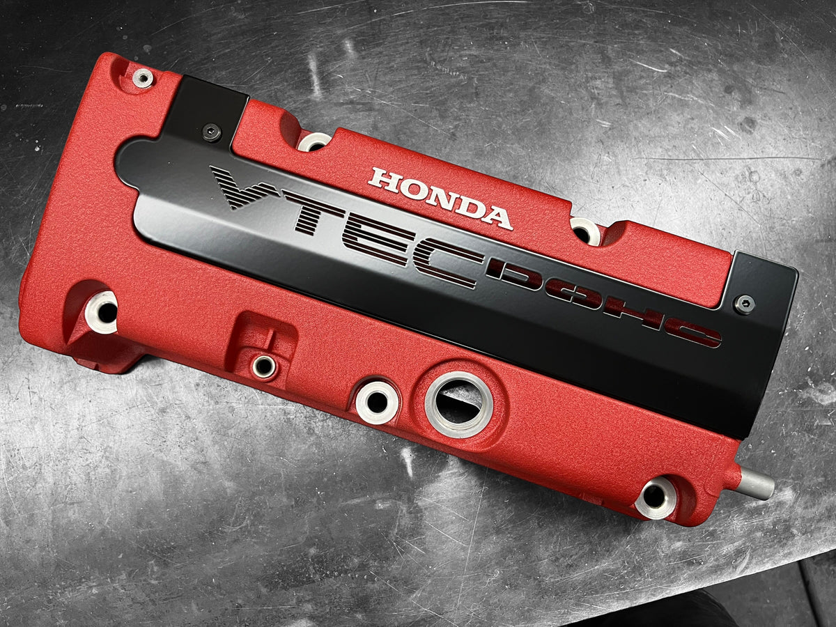 K20 K24 COIL PACK COVER FOR K-SERIES POWDER COATED SEMI GLOSS BLACK “VTEC DOHC”