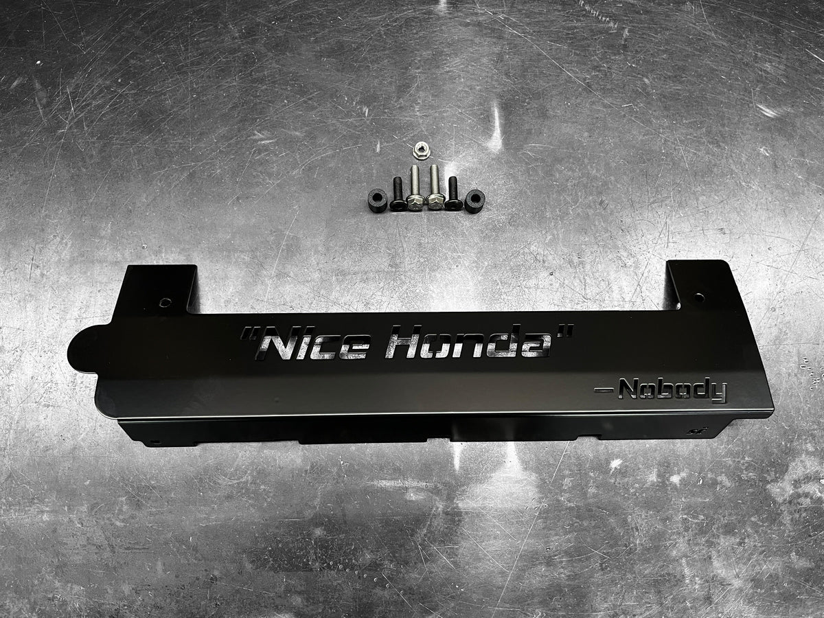K20 K24 COIL PACK COVER FOR K-SERIES POWDER COATED SEMI GLOSS BLACK “NICE HONDA” Ver. 2