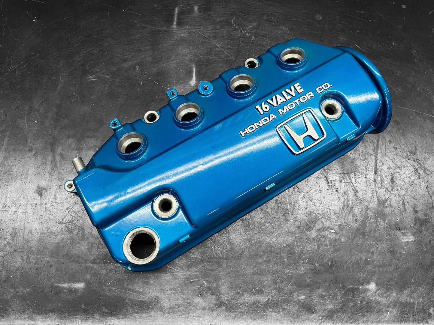 Honda D-Series D15 D16 1988-1995 Civic CRX Si Valve Cover Powder Coated Candy Light Blue
