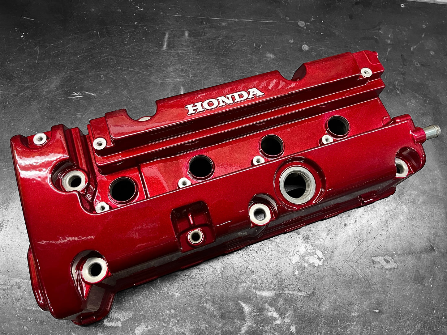 Honda K-SERIES K24 K20 Valve Cover Powder Coated Cherry 🍒 Candy Red Type R Civic RSX
