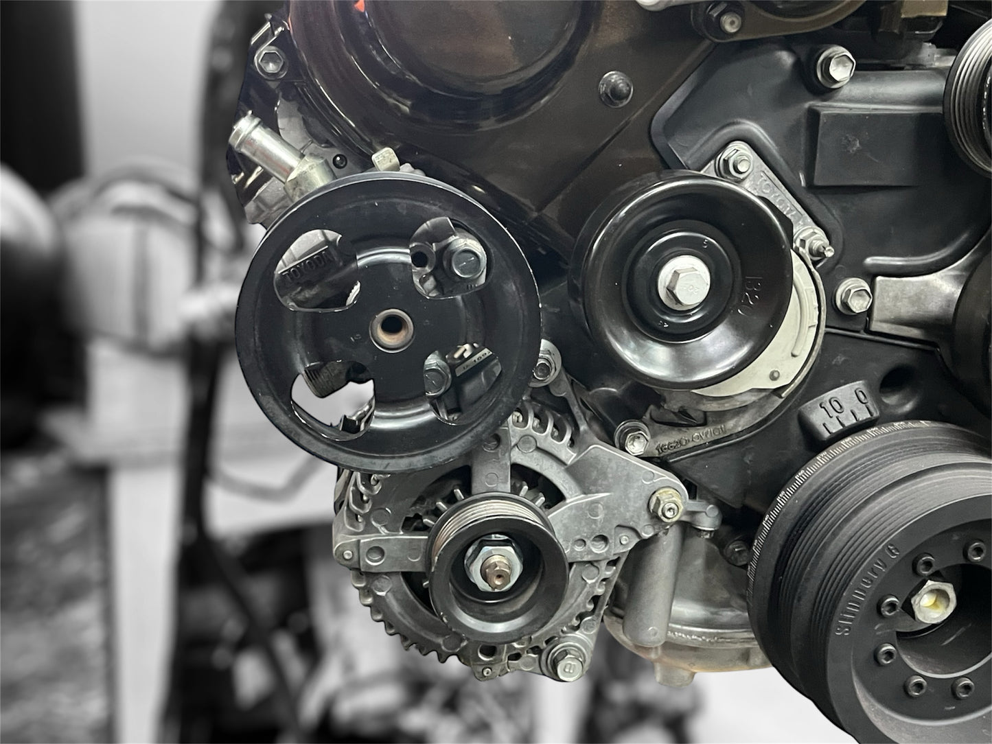 1-3UZ-FE Power Steering Pump Relocation Bracket -40mm