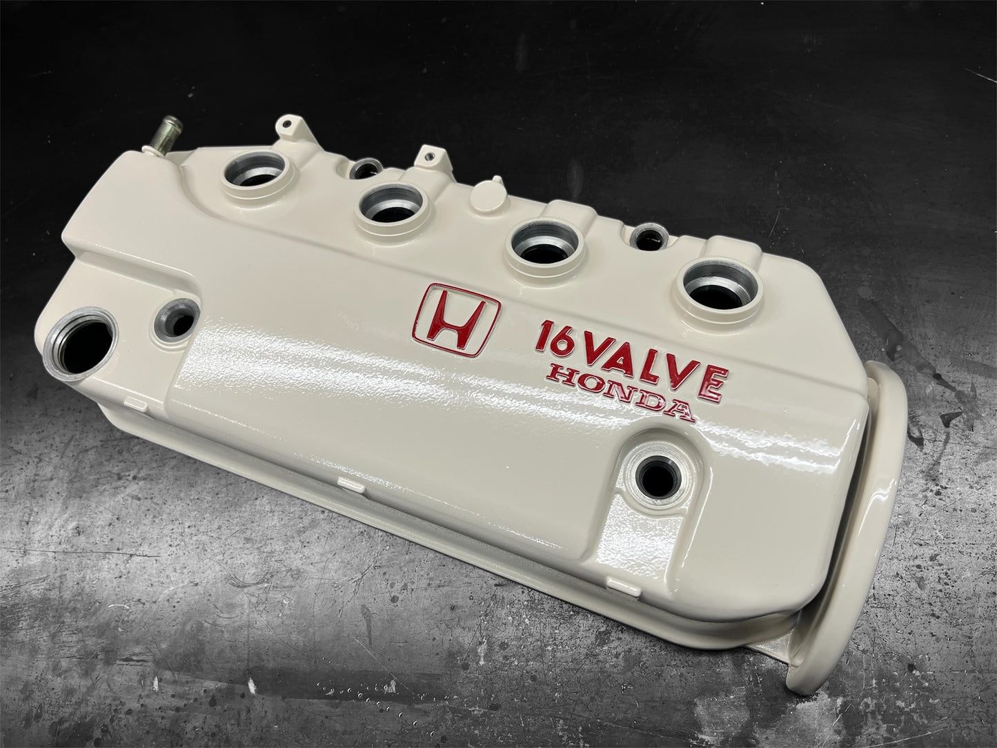Honda D-Series D15 D16 1988-1995 Civic CRX Si Valve Cover OEM ALMOND WHITE