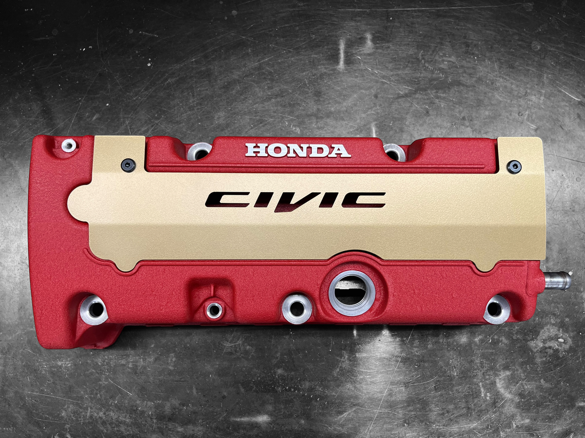 Honda K SERIES K24Z K24Z7 COIL PACK COVER CIVIC SI 9TH Gen SATIN GOLD “CIVIC” Ver. 3