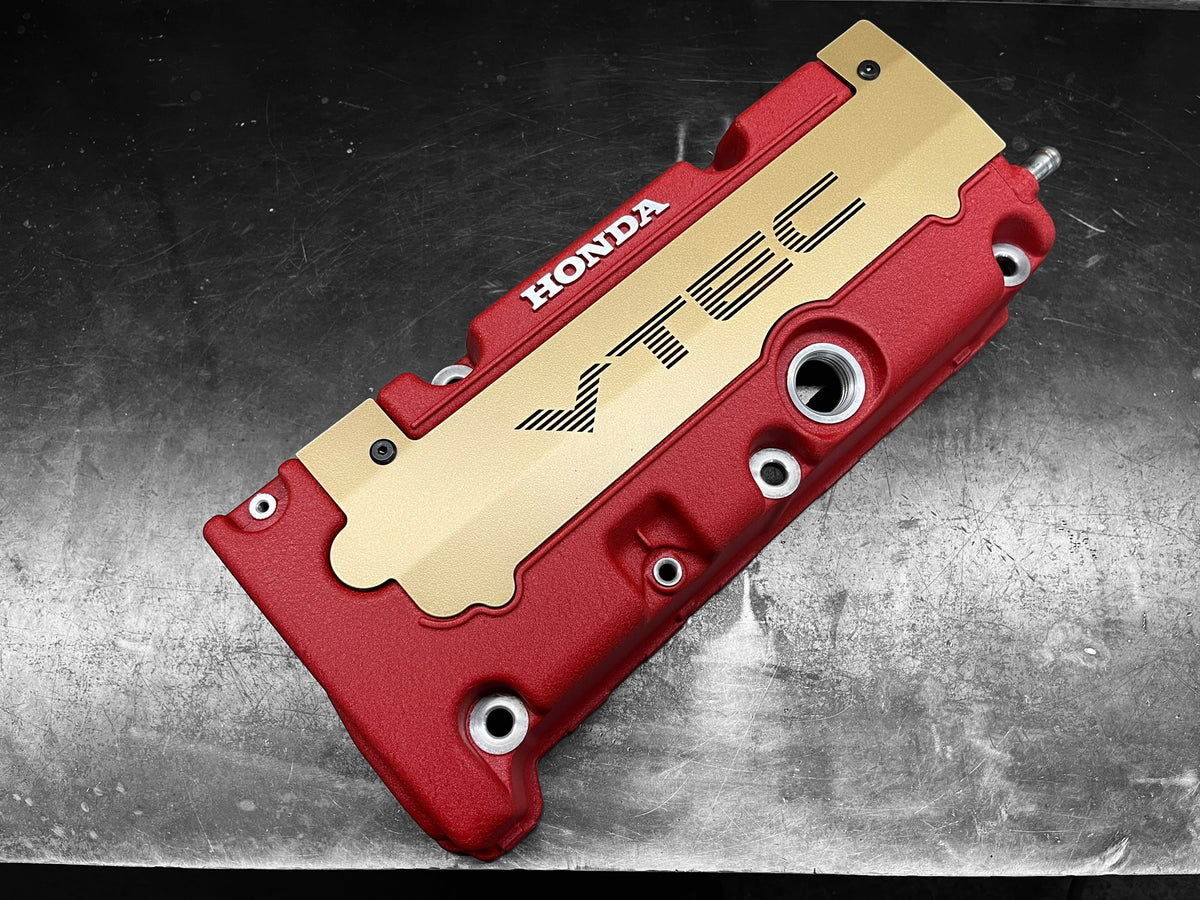 Honda K SERIES K24Z K24Z7 COIL PACK COVER CIVIC SI 9TH Gen SATIN GOLD "VTEC" Ver. 1