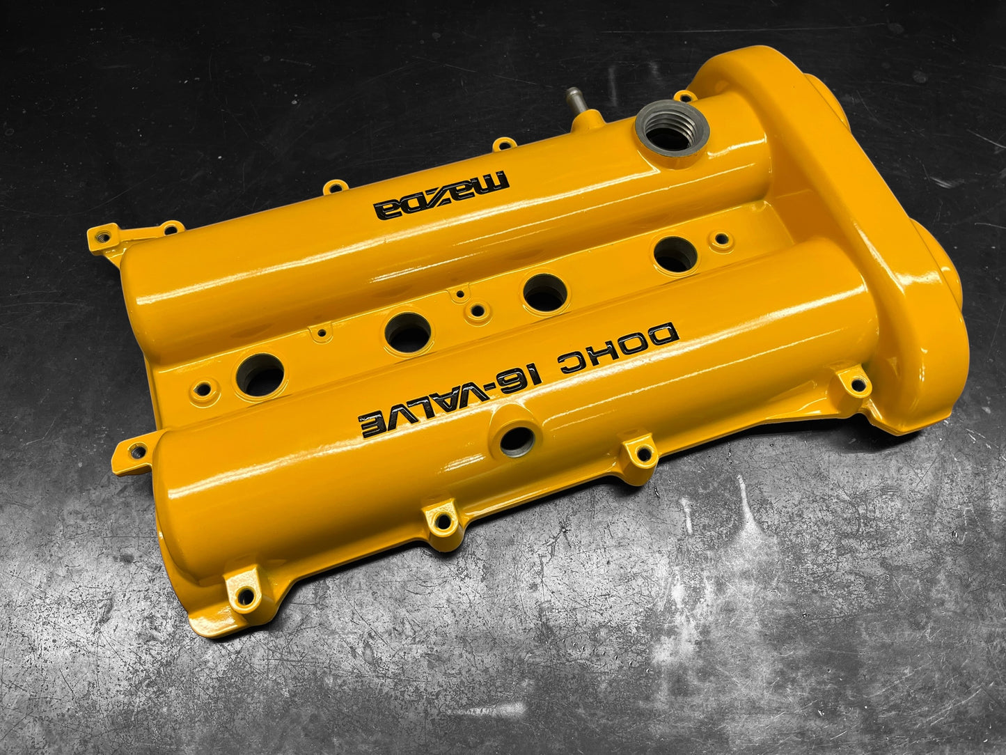 1990-1993 MAZDA MIATA MX-5 1.6 ENGINE VALVE COVER Power Coated Yellow OEM