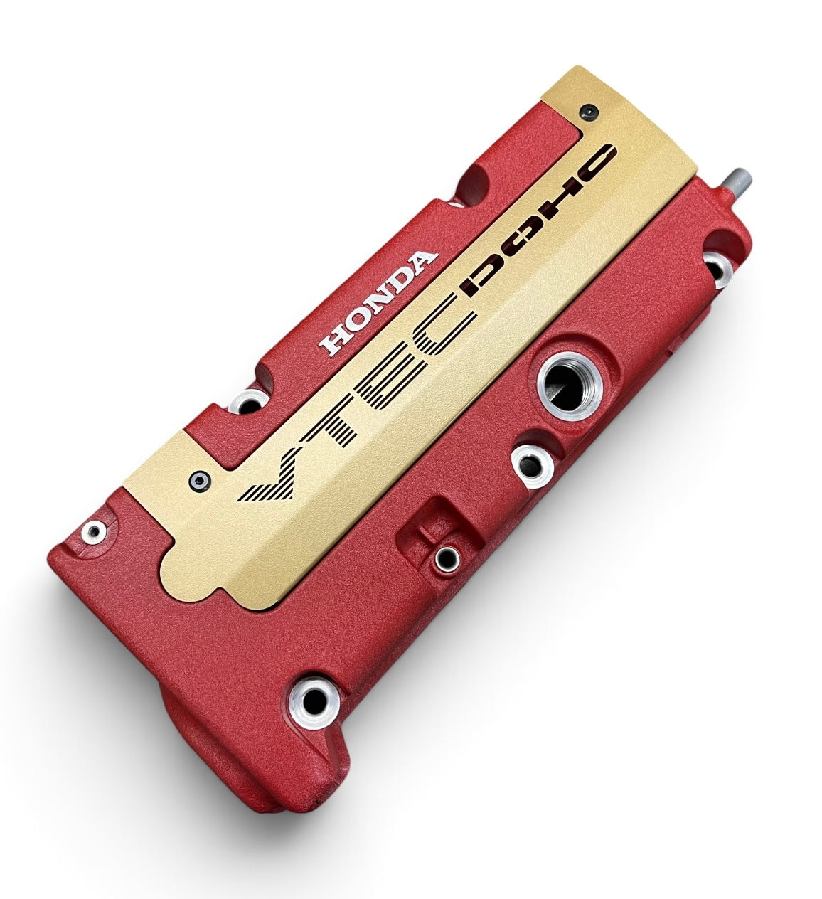 K20 K24 COIL PACK COVER FOR K-SERIES ALUMINUM POWDER COATED SATIN GOLD "VTEC DOHC" Ver. 2