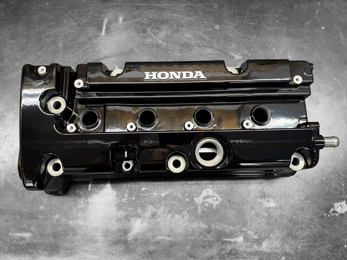 Honda K-SERIES K24 K20 Valve Cover Powder Coated GLOSS BLACK Type R Civic RSX