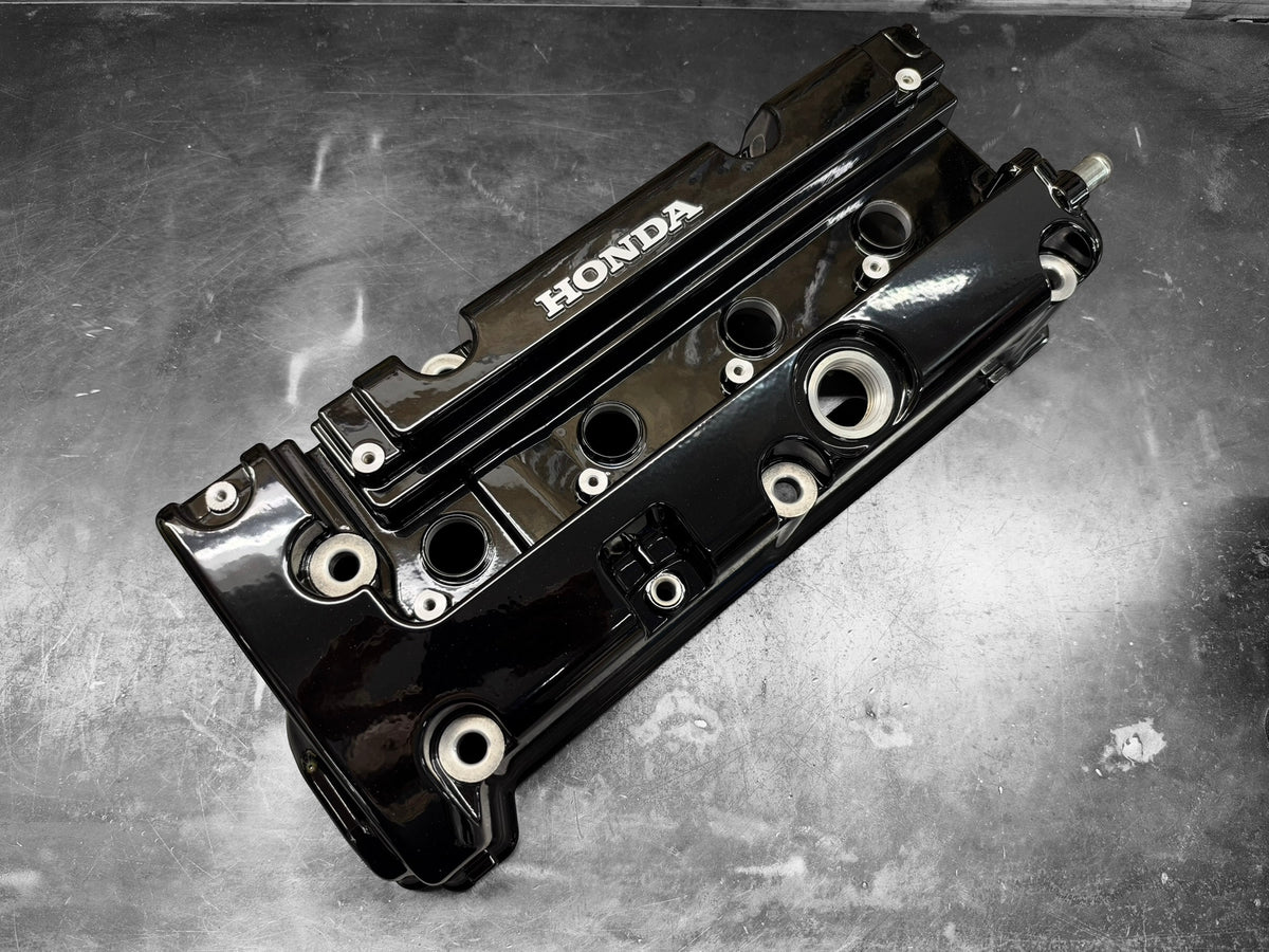 Honda K-SERIES K24 K20 Valve Cover Powder Coated GLOSS BLACK Type R Civic RSX