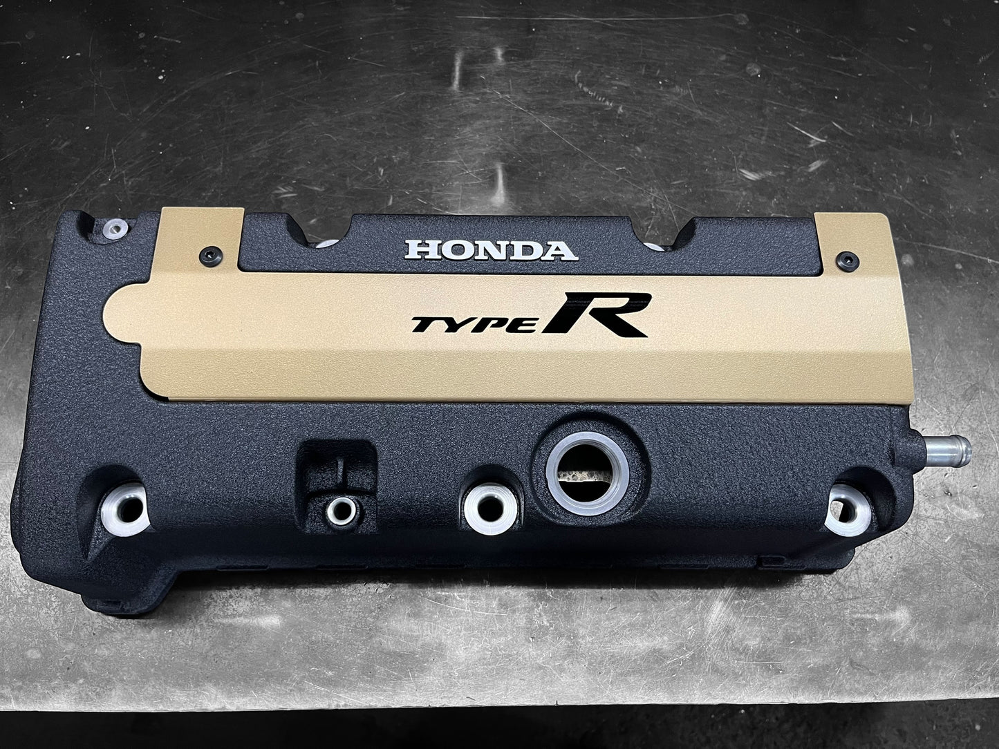 K20 K24 COIL PACK COVER FOR K-SERIES ALUMINUM POWDER COATED SATIN GOLD "TYPE R" Ver. 1