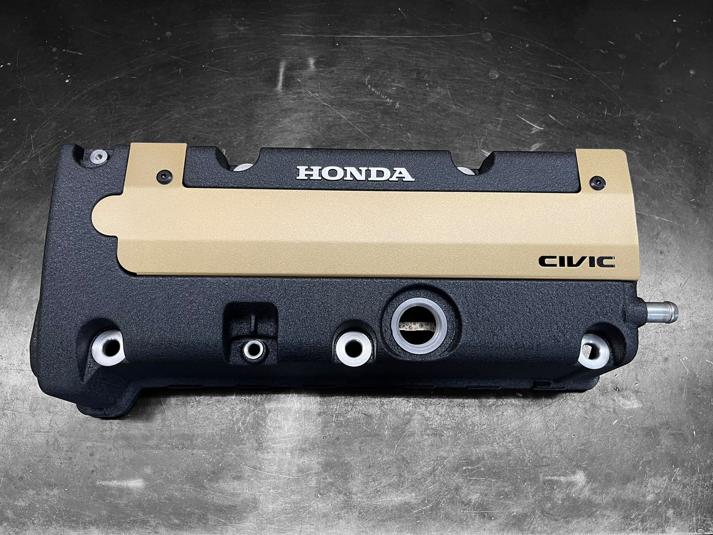 K20 K24 COIL PACK COVER FOR K-SERIES ALUMINUM POWDER COATED SATIN GOLD "CIVIC" Ver. 1