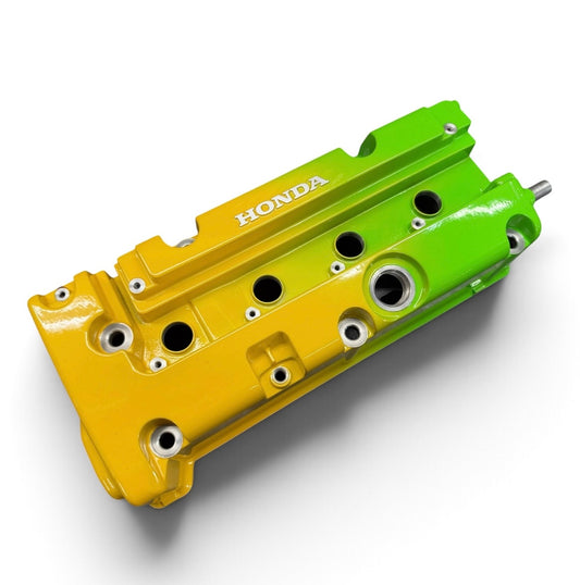 Honda K24 K20 Type R Civic RSX Valve Cover Powder Coated JUN Style Yellow Green