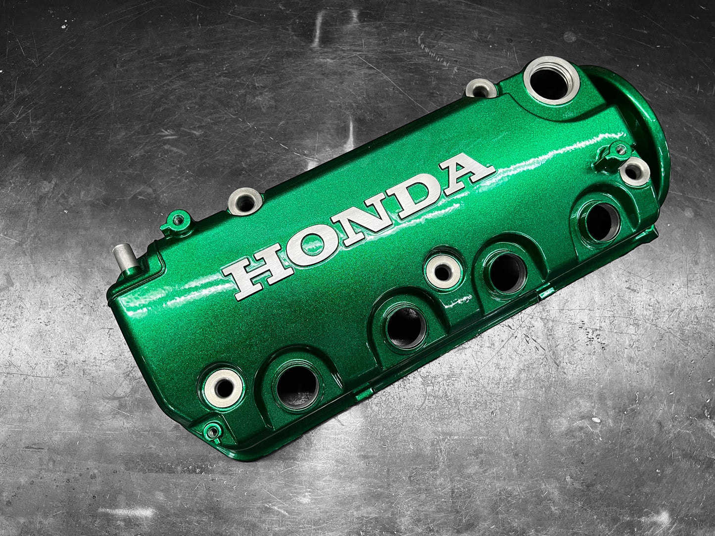 1992-2000 Honda Civic D Series Valve Cover Powder Coated Illusion Green