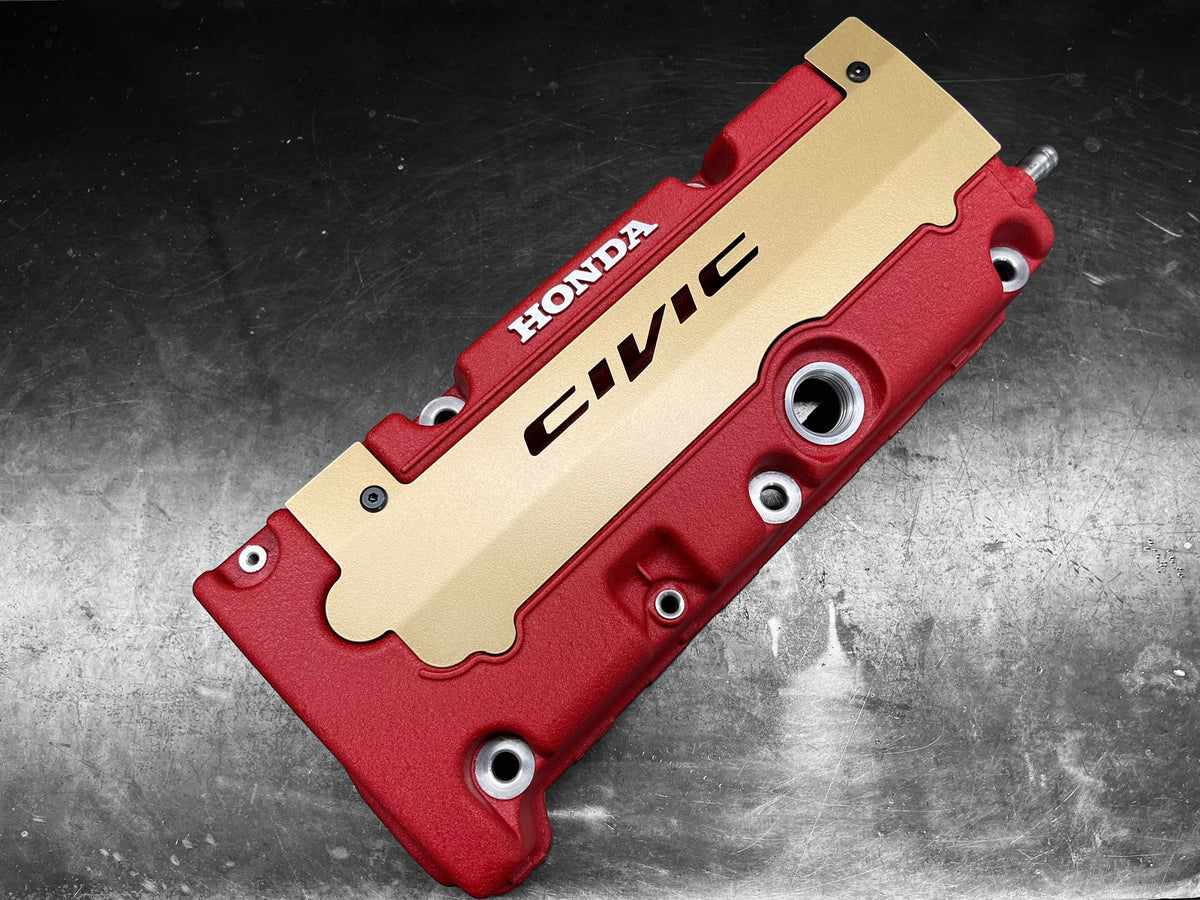 Honda K SERIES K24Z K24Z7 COIL PACK COVER CIVIC SI 9TH Gen SATIN GOLD “CIVIC” Ver. 3