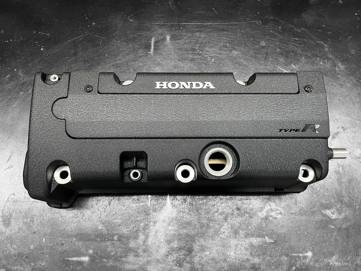 K20 K24 COIL PACK COVER FOR K-SERIES POWDER COATED WRINKLE BLACK ALUMINUM "TYPE R" Ver. 2