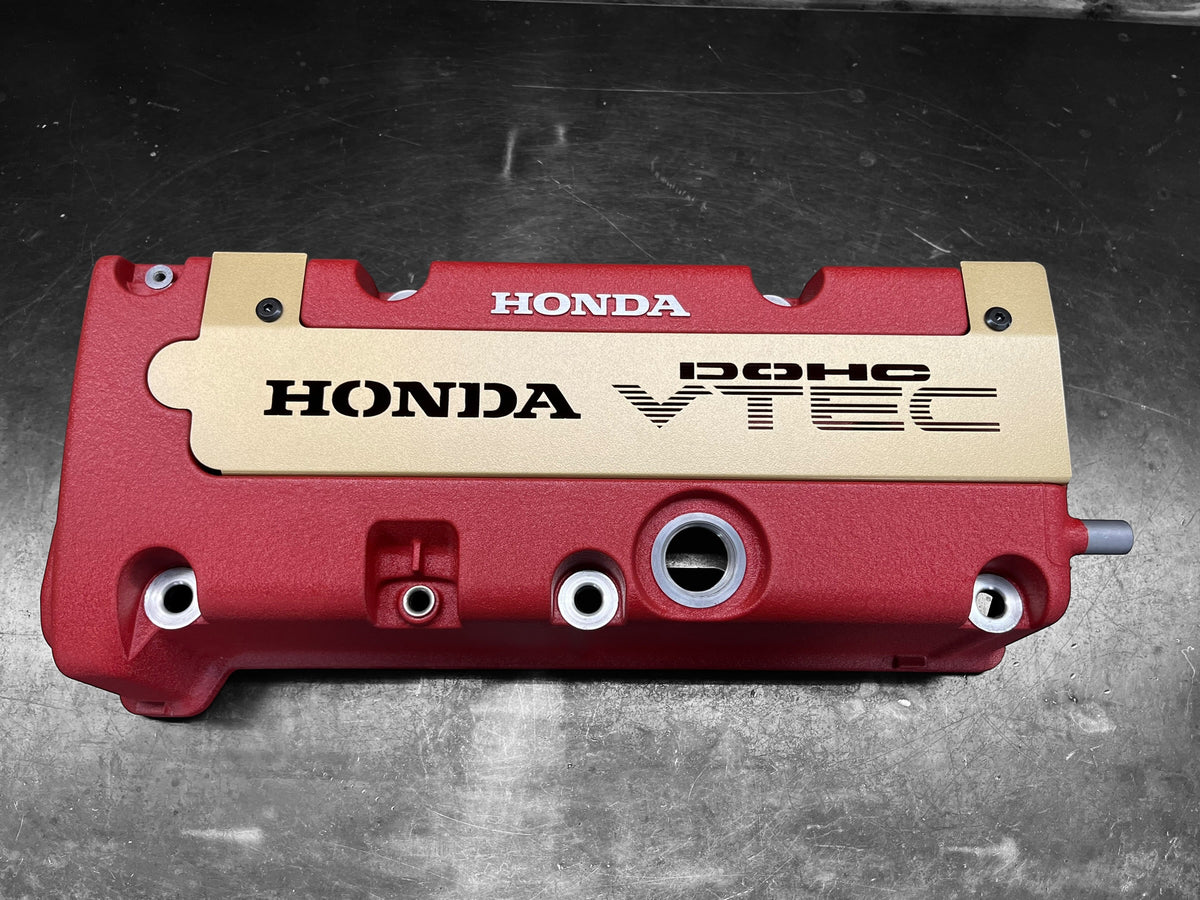 K20 K24 HONDA COIL PACK COVER K-SERIES S2000 Style VTEC DOHC Logo SATIN GOLD