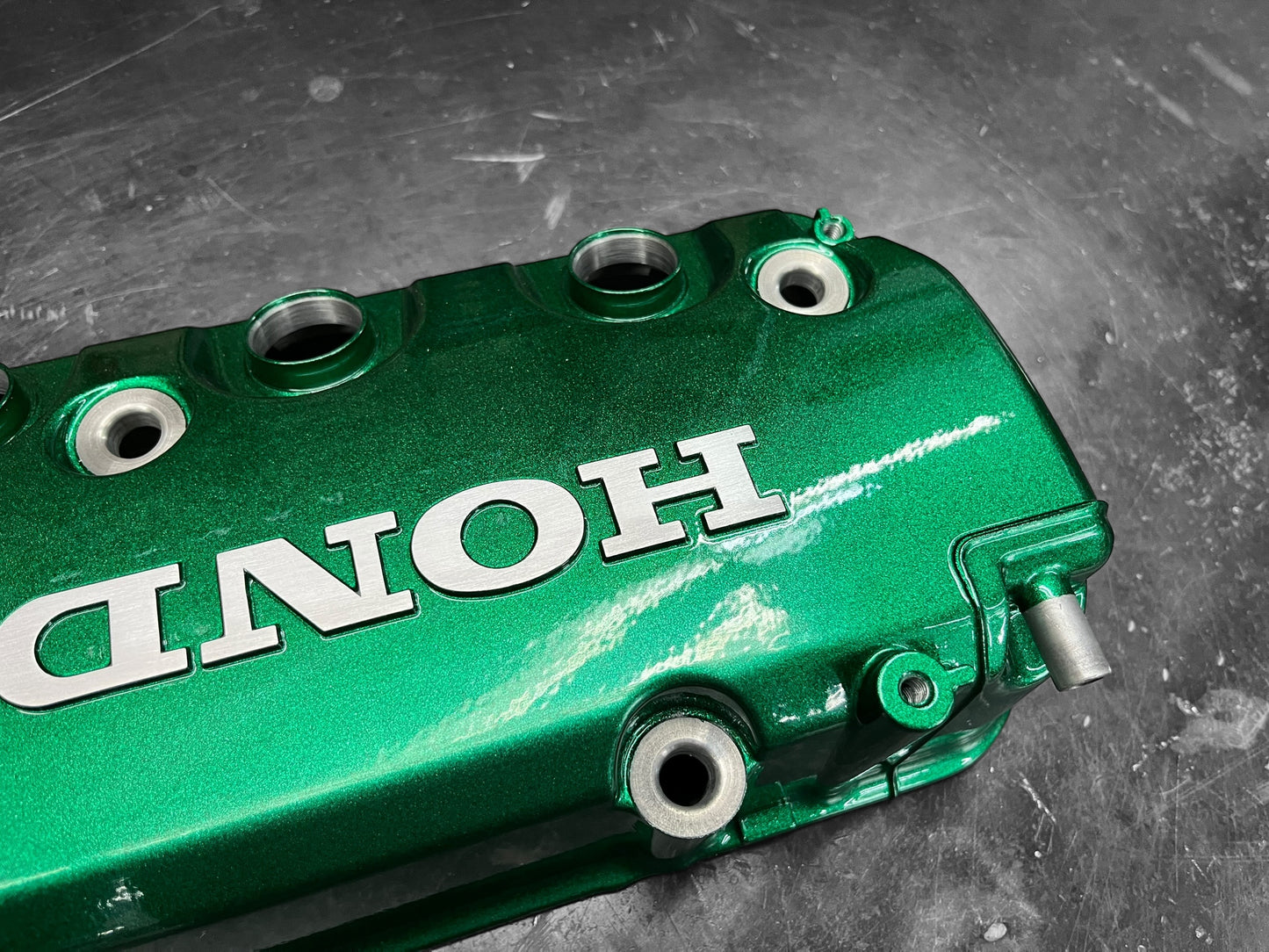 1992-2000 Honda Civic D Series Valve Cover Powder Coated Illusion Green