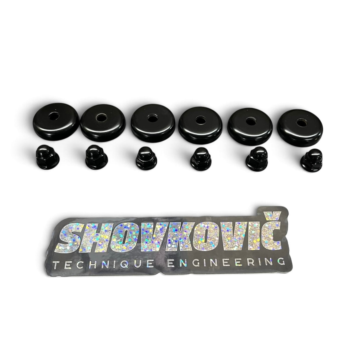 Honda K-Series K20 K24 Valve Cover Grommet Washer & Nut Powder Coated Semi Gloss Black