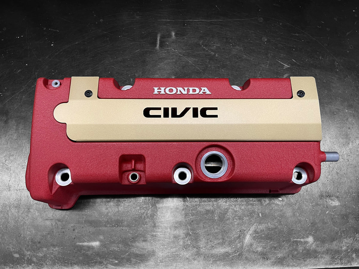 K20 K24 COIL PACK COVER FOR K-SERIES ALUMINUM POWDER COATED SATIN GOLD CIVIC