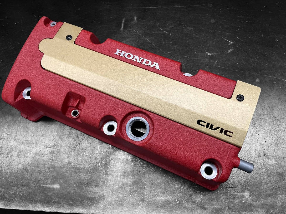 K20 K24 COIL PACK COVER FOR K-SERIES ALUMINUM POWDER COATED SATIN GOLD "CIVIC" Ver. 1