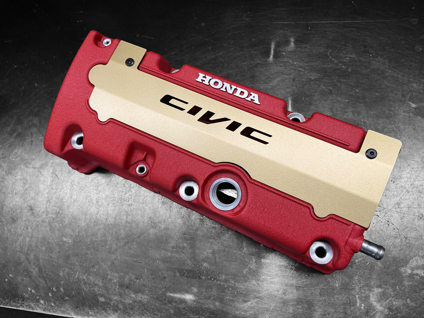 Honda K SERIES K24Z K24Z7 COIL PACK COVER CIVIC SI 9TH Gen SATIN GOLD “CIVIC” Ver. 3