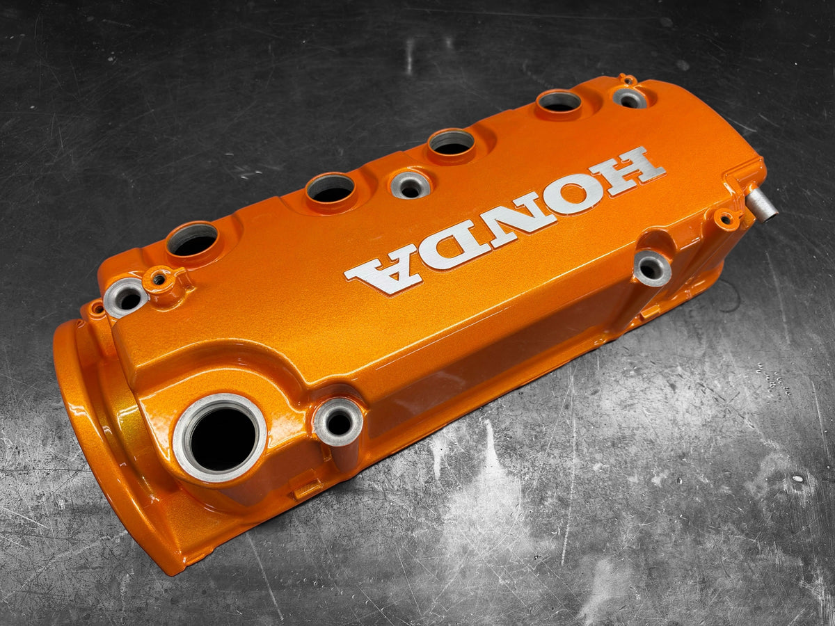 1992-2000 Honda Civic D Series Valve Cover Powder Coated Illusion Orange