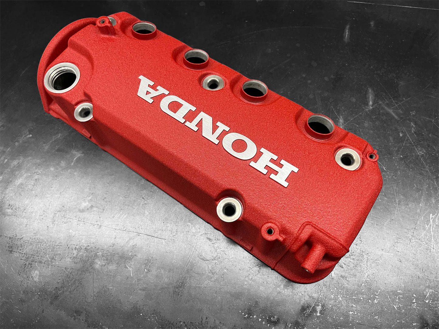 Honda D-Series 1992-2000 Honda Civic D Series Valve Cover Powder Coated Wrinkle Red