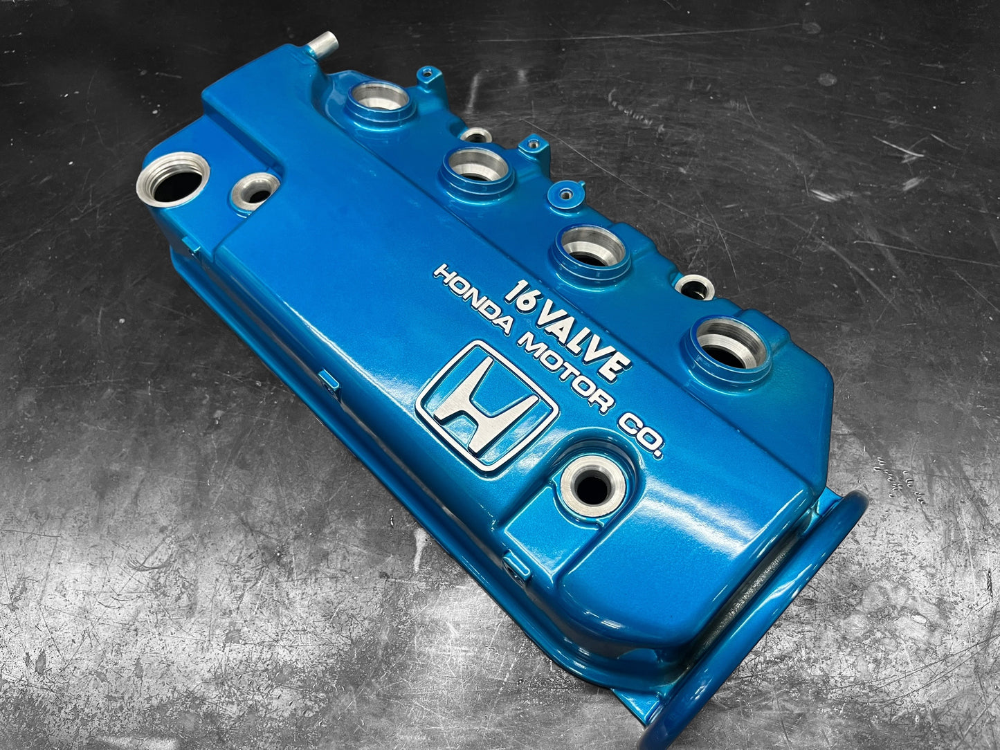 Honda D-Series D15 D16 1988-1995 Civic CRX Si Valve Cover Powder Coated Candy Light Blue