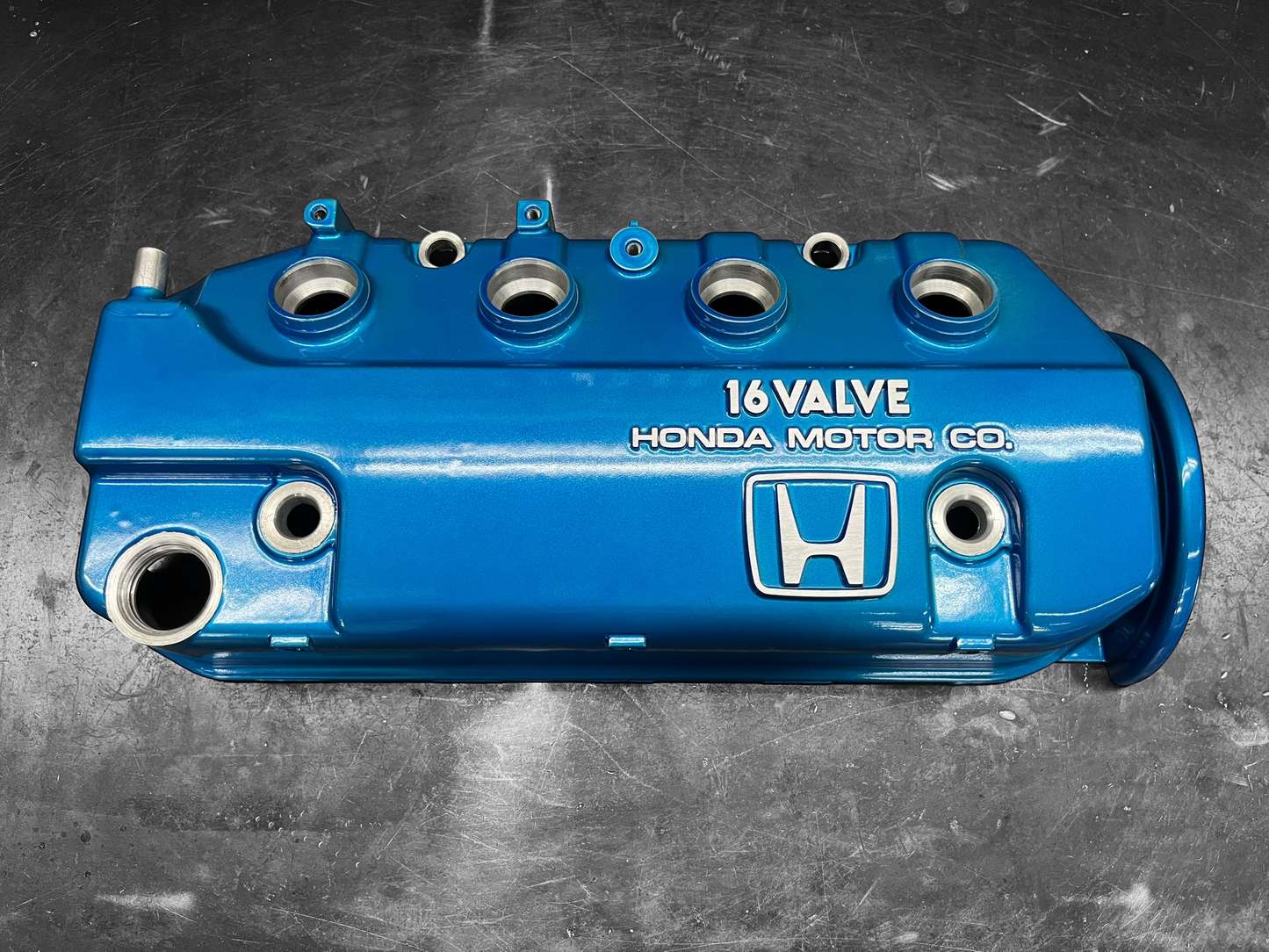 Honda D-Series D15 D16 1988-1995 Civic CRX Si Valve Cover Powder Coated Candy Light Blue