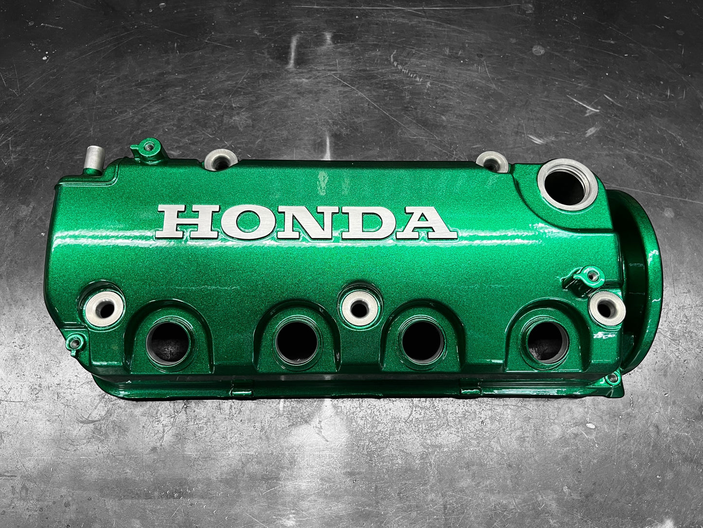 1992-2000 Honda Civic D Series Valve Cover Powder Coated Illusion Green