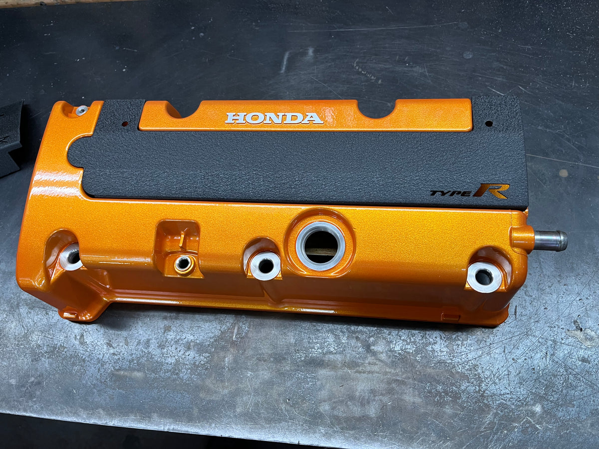 K20 K24 COIL PACK COVER FOR K-SERIES POWDER COATED WRINKLE BLACK ALUMINUM "TYPE R" Ver. 2