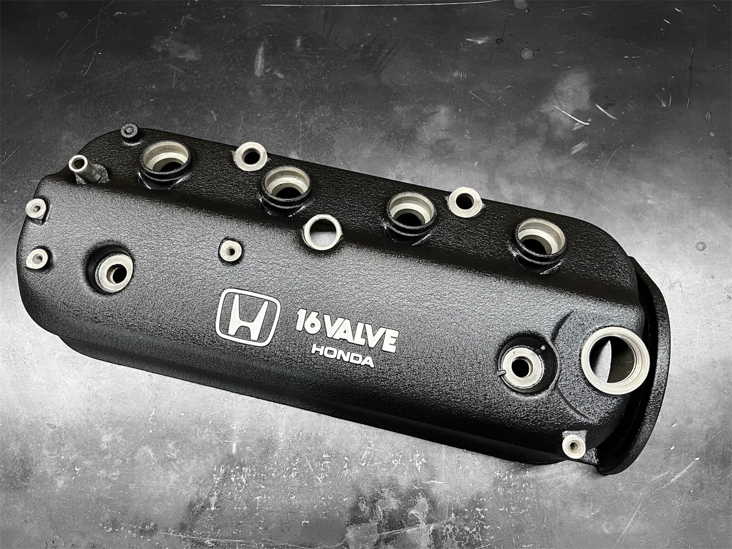 Honda F-Series F22A1 Accord 1990-1993 2.2L Engine Cylinder Head Valve Cover OEM WRINKLE BLACK