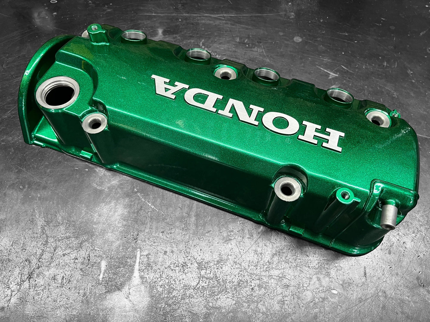1992-2000 Honda Civic D Series Valve Cover Powder Coated Illusion Green