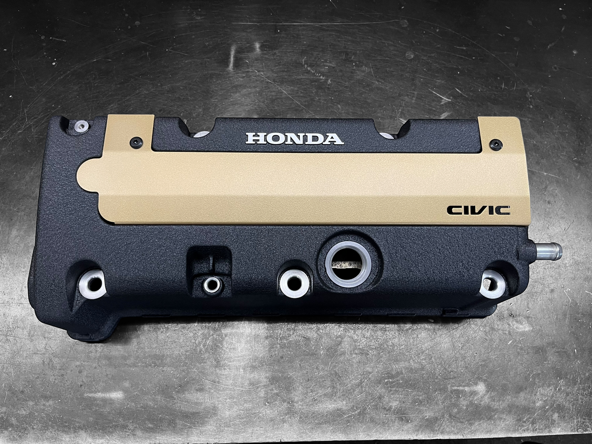 K20 K24 COIL PACK COVER FOR K-SERIES ALUMINUM POWDER COATED SATIN GOLD "CIVIC" Ver. 1