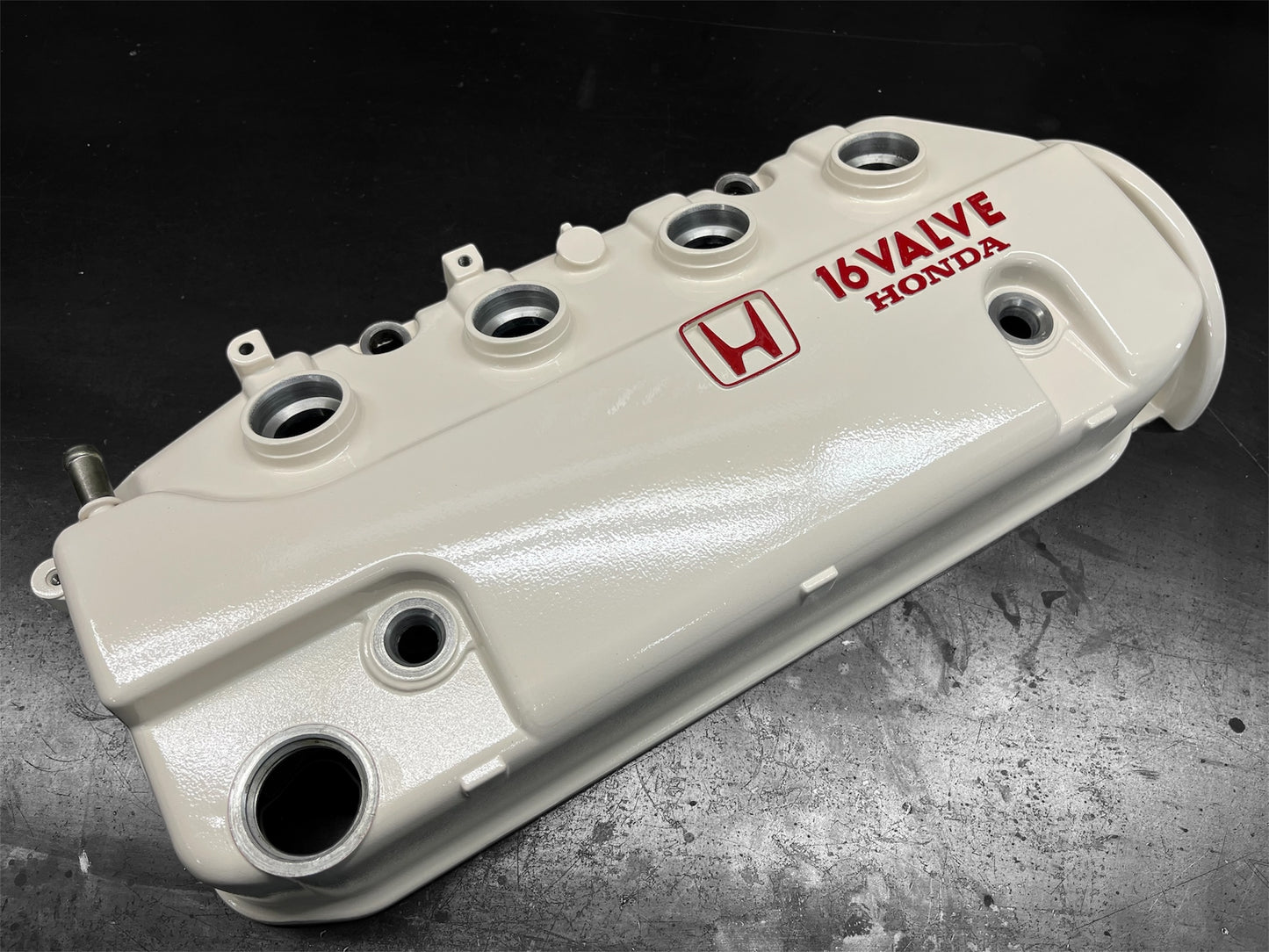 Honda D-Series D15 D16 1988-1995 Civic CRX Si Valve Cover OEM ALMOND WHITE
