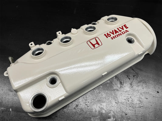 Honda D-Series D15 D16 1988-1995 Civic CRX Si Valve Cover OEM ALMOND WHITE