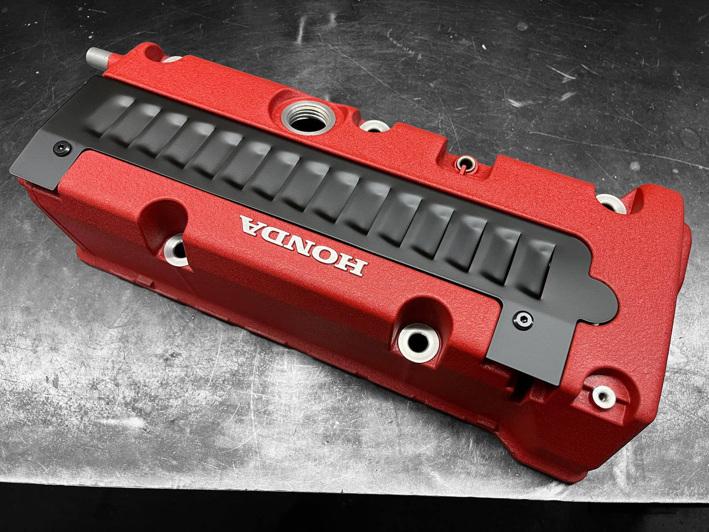 Honda K-Series K20 K24 Civic Si RSX TSX Louvered Coil Cover Matte Black Powder Coated