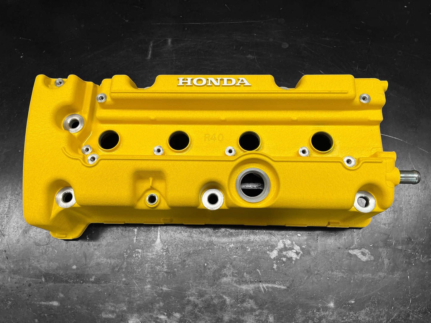 Honda K SERIES K24Z CIVIC SI 9TH GEN VALVE COVER POWDER COATED WRINKLE YELLOW