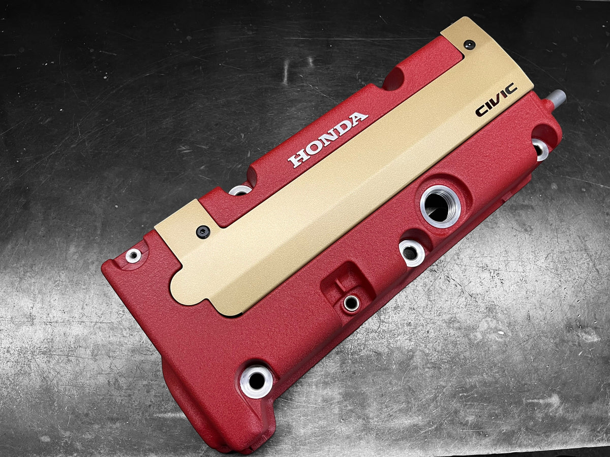 K20 K24 COIL PACK COVER FOR K-SERIES ALUMINUM POWDER COATED SATIN GOLD "CIVIC" Ver. 1