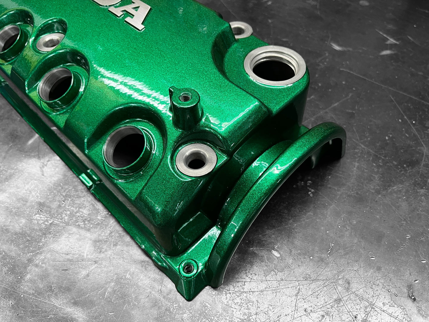 1992-2000 Honda Civic D Series Valve Cover Powder Coated Illusion Green